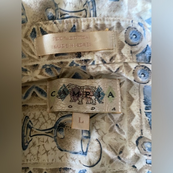 Campia Moda Hawaiian Shirt casual button down size Large - Picture 3 of 7